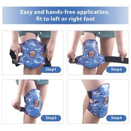 Joelheiras de gel médico reutilizável, Pack de gelo para lesões esportivas, Compressa fria quente, Envoltório terapêutico, Após a cirurgia do joelho - Image 6