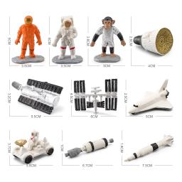 Astronauta nave espacial foguete modelo figura, simulado figura, decoração estatueta, brinquedo, lote de 10pcs - Image 5