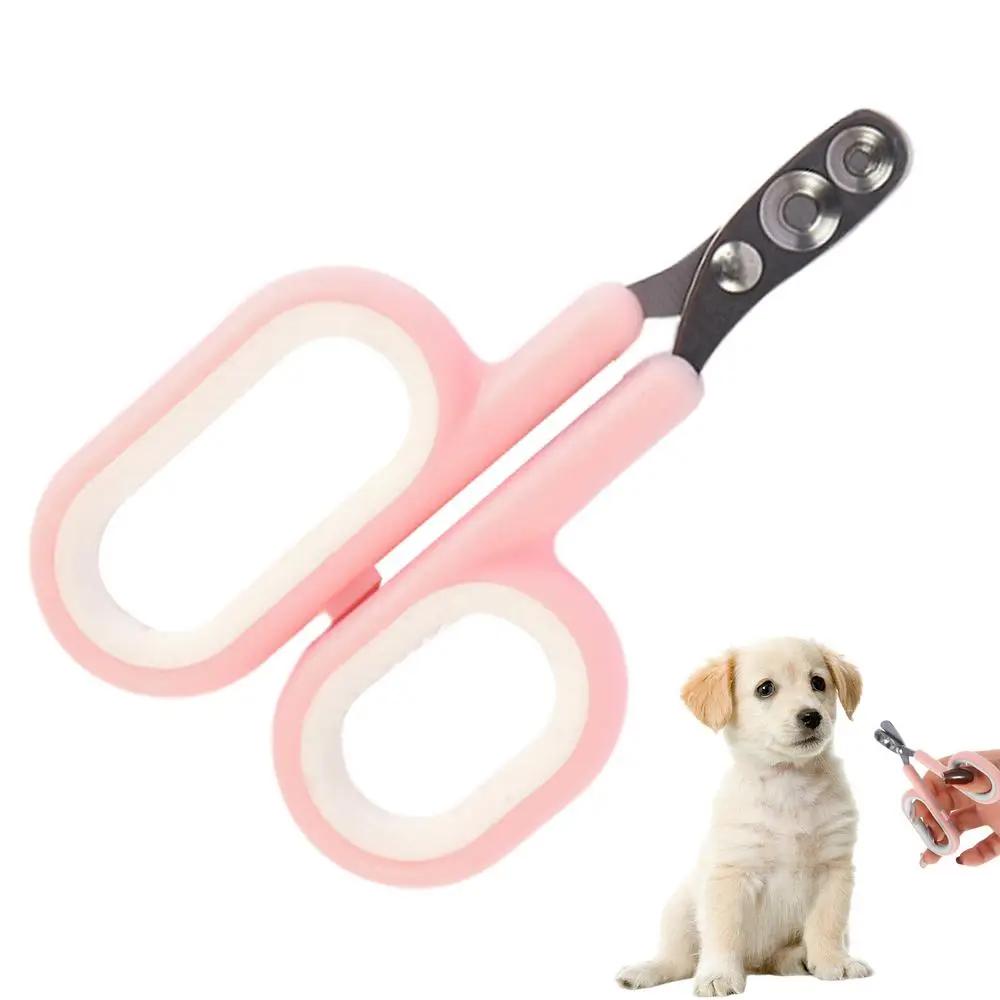 Aparador de unhas para pequenos animais de estimação, cortador de unhas de cachorro, tesoura pequena redonda, aparador anti-júri, ferramenta profissional de aliciamento - Image 1