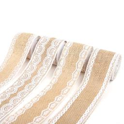 2m 5cm natural juta serapilheira rolls hessian fita com laço rústico vintage decoração de casamento ornamento serapilheira festa diy artesanato suprimentos - Image 3