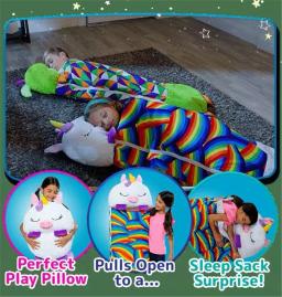 Saco de dormir infantil com travesseiro, saco de pelúcia confortável infantil, saco de dormir quente, animal, meninos, meninas, presente de aniversário, macio - Image 5