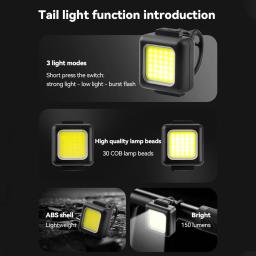 Luzes dianteiras e traseiras de bicicleta luzes de aviso de segurança ao ar livre super brilhantes com 30 grânulos LED, pequenas luzes traseiras de ciclismo impermeáveis - Image 3