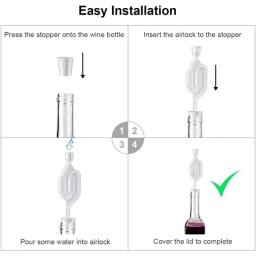 S-ShapeTwin Bubble Airlock para Wine Making, Vinho Fermentação Brewing, Chucrute Fermentação - Image 4