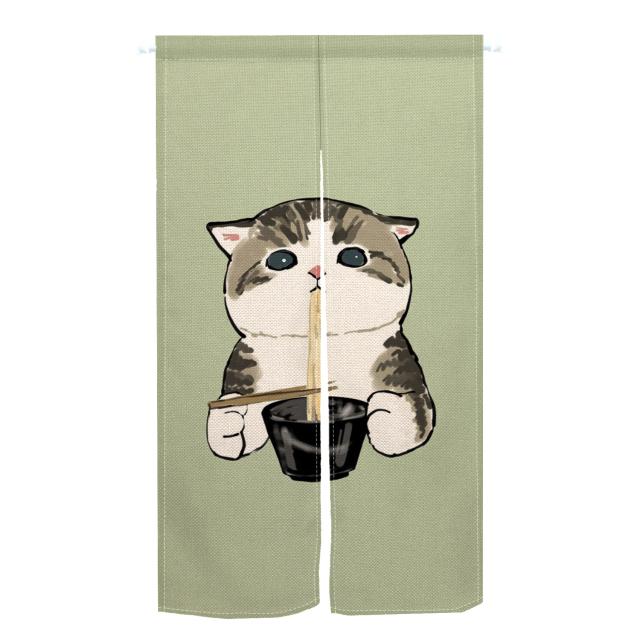 Gato Engraçado e Bonito como Porta-Cortina para Decoração da Cozinha