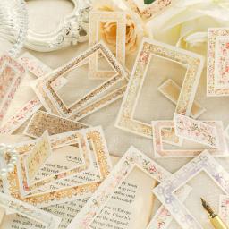 Vintage Material Papel Adesivos Combo Kit, Decor Scrapbooking, Lace Background, Colagem Álbum de Fotos, Lixo Diário DIY, 25Pcs - Image 3