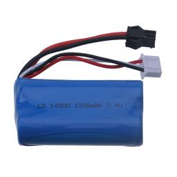 14500 Lipo bateria SM-2P Plug 7.4V 1200mah com carregador USB para controle remoto helicóptero barco carro modelo água bala armas peças - Image 3