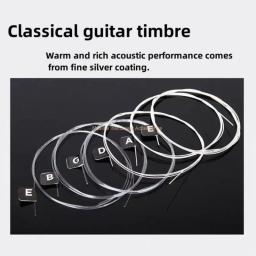 Clássica prata chapeado cordas de guitarra, Nylon Core, Hard Tensão, rico em Tom, primeira escolha dos amantes da música, ferida, EJ46 - Image 5