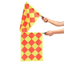 Grande Praça Patrol Árbitro Bandeira, Jogo Começando Bandeira Equipamento, Pequeno e Quadrado, Jogo de futebol, 2 pcs por conjunto - Image 2