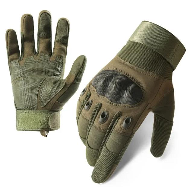Luvas Táticas Touch Screen para Paintball, Airsoft, Combate e Motocicleta com Proteção Completa e Dedo Cheio