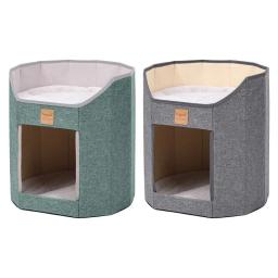 Casa gatinho cama dormir anti-arranhões cama caverna portátil suprimentos para gatos estimação - Image 2