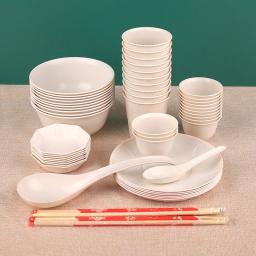 Recipientes De Alimentos Descartáveis, Biodegradável, Louça De Festa, Cozinha, Recipiente De Uso Quente E Frio, Louça, 50Pcs - Image 4