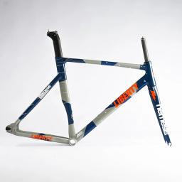 Conjunto de quadros de bicicleta de engrenagem fixa, quadro fixie de alumínio 700C, garfo de carbono, pista, quadros de bicicleta de velocidade única, peças de bicicleta de alta qualidade - Image 3