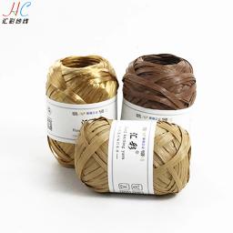 RAFFIA-Fio De Fibra Natural para Tricô Manual, DIY, Tampa De Praia, Bolsas, Rafia, Feito Na China, Verão, 2x40g por Peça - Image 4
