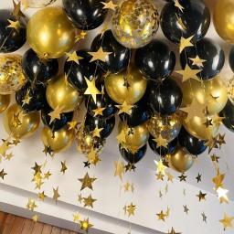 Balões mistos de lantejoulas infantil e adulto, dourado e preto, festa de aniversário e casamento, graduação, chuveiro de bebê, 15 unid, 60 unid - Image 2