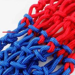 Redes de basquete padrão vermelho, branco e azul rede de basquete cesta de basquete redes laterais cestas não incluídas - Image 3