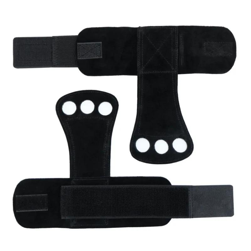 Protetor de pulso de couro para treino, Luvas esportivas crossfit, Proteção de palma, Alça de elevação de ginástica, 1 par - Image 1