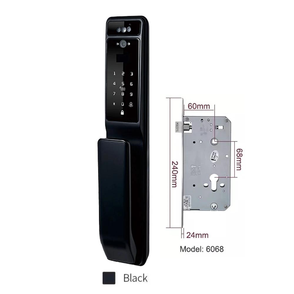 TUYA-Smart Door Lock com 3D Face, Monitor de Câmera de Segurança, Senha de Impressão Digital Inteligente, Chave Eletrônica Biométrica Desbloqueio - Image 1