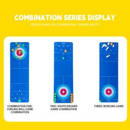 Mini jogo shuffleboard dobrável para crianças e adultos, esportes divertidos, jogo de boliche de mesa, escola, viagens, família, 3 em 1 - Image 5