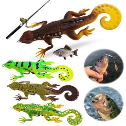 Lagartixa Silicone Fishing Lure, Anti-Hanging Bottom, Isca Encaracolada, Cauda, Weedless, Acessórios Artificiais - Image 1