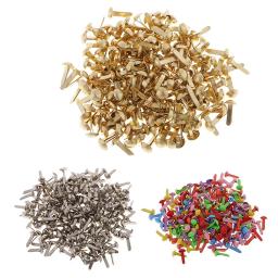 Mini Metal Brads para Decoração de Papel, Fixadores Embellishment, Redondo, 5mm, 5.5mm, 6mm, 100 Pcs - Image 2