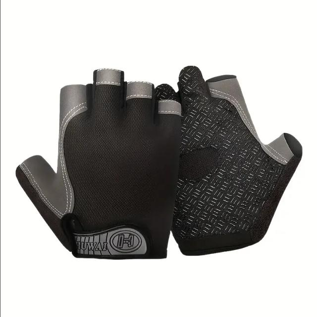 Luvas Unissex Esportivas de Meio Dedo para Ciclismo e Montanhismo - Respiráveis, Antiderrapantes e Absorventes de Choque