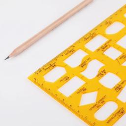 K Resina Fluxograma Símbolo Elaboração Modelo Régua Estêncil Medição Ferramenta Estudante - Image 3