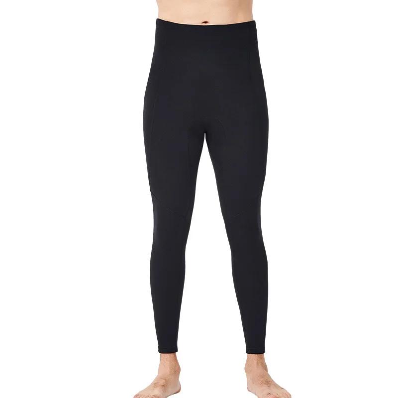 Terno de mergulho premium de 2mm para homens e mulheres, calças wetwuit, jaqueta de corpo dividido, calças de banho de neoprene, manter aquecido, preto - Image 1