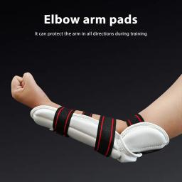 Protetores de braço e cotovelo, antebraço, esportes, protetor de cotovelo, equipamento de proteção com superfícies pu para combate gratuito, taekwondo e boxe - Image 5