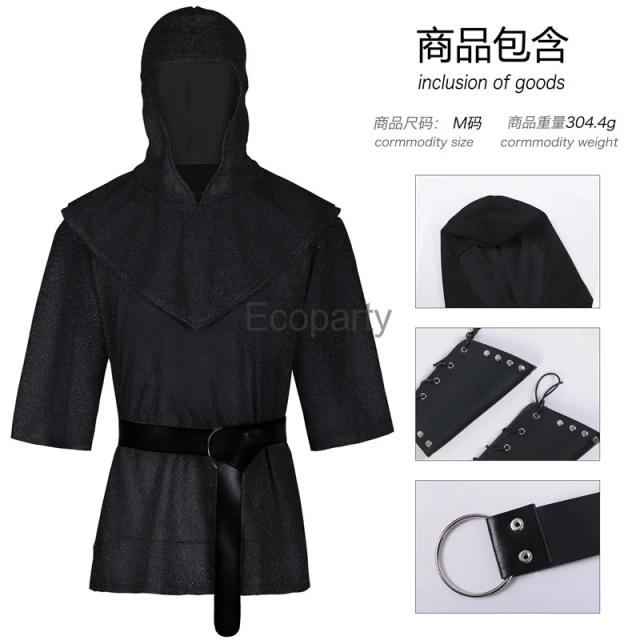 Cosplay Masculino: Traje de Cavaleiro Renascentista com Braçadeiras e Cinto para Adultos