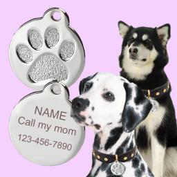 Etiqueta de identificação de identificação de identificação de identificação de cão de estimação personalizado nome de filhote de cachorro anti-perdido suprimentos para animais de estimação acessórios gato e cachorro colar - Image 1