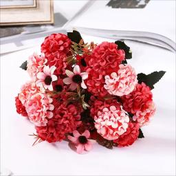 15 cabeças peônia artificial seda flores falsas buquê de casamento festa em casa flor decorativa - Image 5