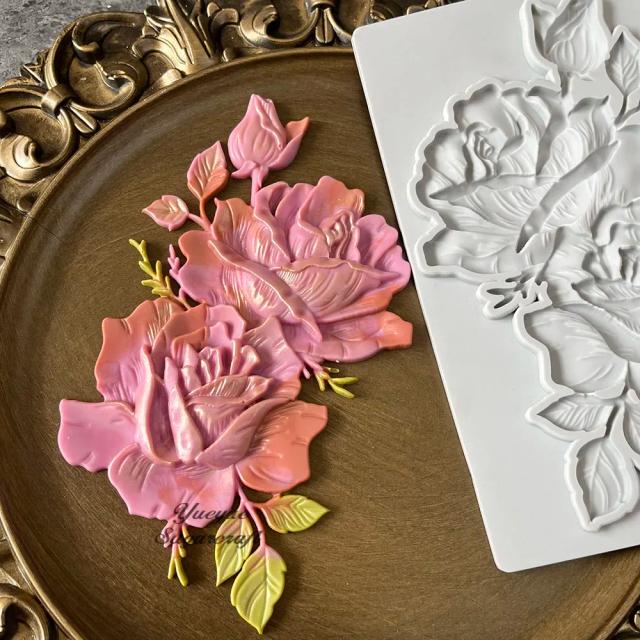 Molde de Gesso e Silicone para Flor: Ferramentas Criativas para Decoração de Bolos e Confeitaria DIY