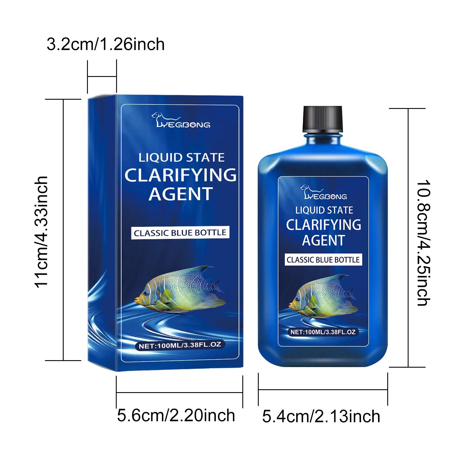 Aquário Fish Tank Purificador de Água Clara, Qualidade Fish Supplies, Removedor De Algas, Agente De Limpeza, Agente De Purificação De Água, 100ml - Image 1