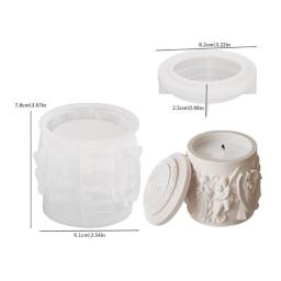 Molde resina para jarra, estátua anjo, molde silicone com tampa, recipiente armazenamento, conjunto moldes - Image 6