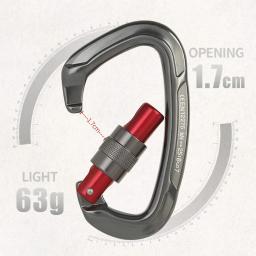 Escalada Mosquetão para Acampamento ao Ar Livre, Rocha, Escalada, Rede, Mochila, Cabo, Fivela, Segurança, Proteção, Multi Ferramenta, Acessórios de Pesca, 25kN Lock - Image 6