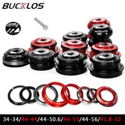 Bucklos fone de ouvido para bicicleta, rolamento selado, caixa de direção de bicicleta, liga de alumínio, coluna de direção mtb, 34mm 44/50.6/55/56mm - Image 1
