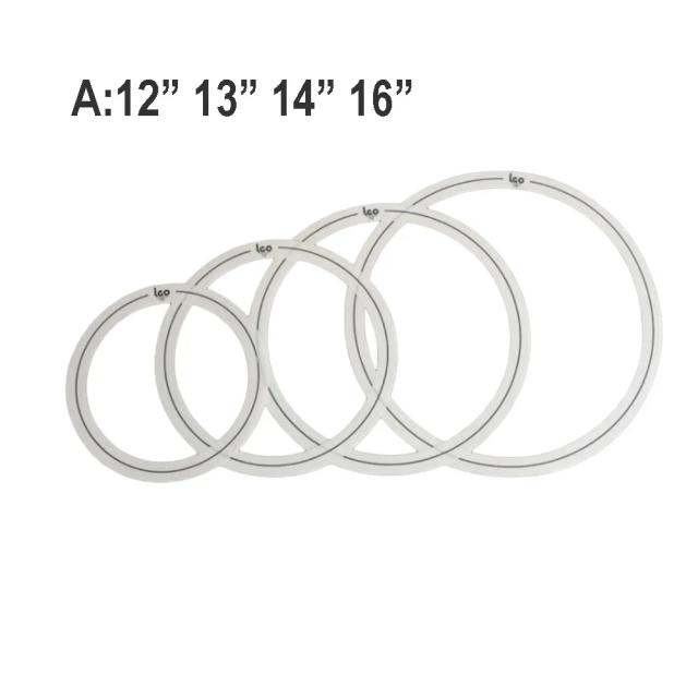 Conjunto de 4 Peças de Anéis de Controle para Tambor em Branco - Silenciador de Percussão de 10 a 16 Polgadas