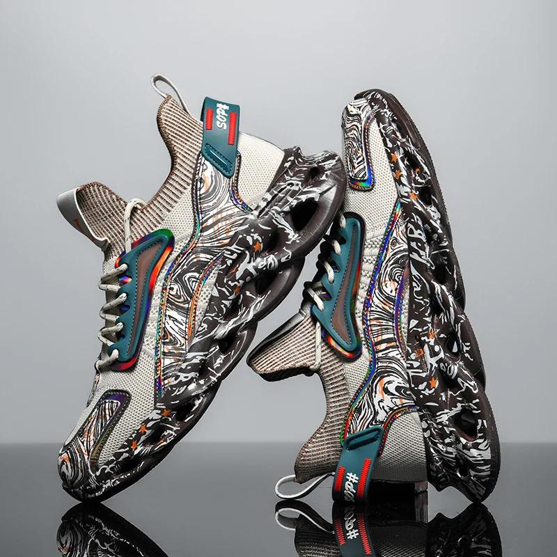 Sapato Masculino Tênis Masculinos, Casuais, de Luxo, Confortáveis, Tênis de Treinamento, Respiráveis, Estilo Mocassim, de Corrida - Image 1