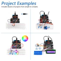 Freenove Super Starter Kit para BBC micro:bit V2, tutorial detalhado de 266 páginas, 192 itens, 38 projetos, blocos e código Python - Image 4