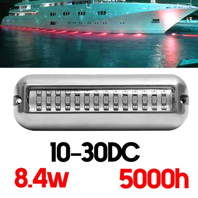 Iluminação Subaquática para Barcos: Luz LED Marinha de 42 LEDs, 10-30VDC, Ideal para Lanchas e Navegação