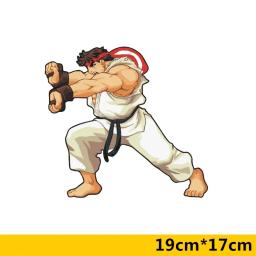 Adesivos de carro para Street Arcade Game, Ryu Ken Masters, Decalques criativos engraçados, Covers Scratches, Auto Tuning Styling, 19cm x 17cm - Image 3