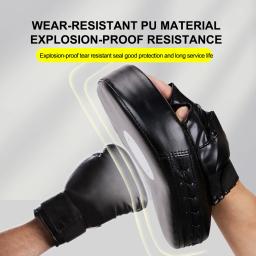 Curvo Boxe Mão Alvo para Treinamento de Artes Marciais, PU Couro, Punching Mitts, respirável Kickboxing Pads, Boxe Focus Pad - Image 4