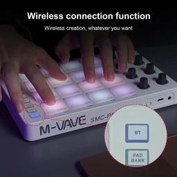 RGB Backlight Controlador Midi, Teclado, Conexão BT, Baixa Latência, Interface de Saída de 3,5mm, Strike Pad, SMC-PAD - Image 6