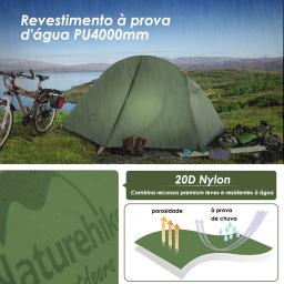 Naturehike barraca de ciclismo para 1 pessoa, ultraleve, barraca de acampamento, à prova d'água, abrigo solar, viagem ao ar livre, caminhadas, 4 estações - Image 3