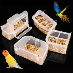 Alimentador Papagaio Transparente para Periquitos Pequenos e Médios, Bebedor, Suprimentos de Pássaros, Gaiola, Pássaros, Água Pendurada Tigela, Pet Food Container - Image 2