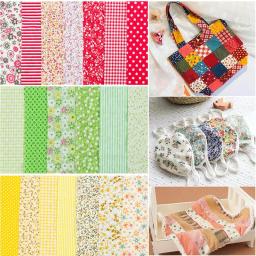 7 peças impressas de 25x24cm diy conjunto de retalhos artesanais, algodão simples tecer pano retalhos bordado multicolorido - Image 5