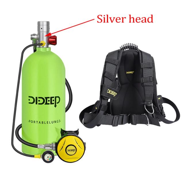 DIDEEP 3L X6000: Equipamento Avançado para Mergulho e Snorkeling com Respirador e Cilindro de Oxigênio Fish Gill