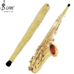 Saxofone limpeza amarelo escova de absorção de água da escova aplicável ao sub alto tenor soprano sax woodwind instrumento acessórios - Image 1