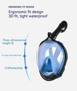 Máscara De Mergulho Profissional, Snorkel De Água Seca Completa, Conjunto De Óculos De Esportes, Equipamento De Natação De Mergulho, Mar Profundo - Image 3