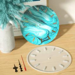 Relógio molde de silicone artesanato artesanal relógio redondo resina epóxi moldes diy parede pendurado relógio jóias fazendo ferramentas suprimentos - Image 3